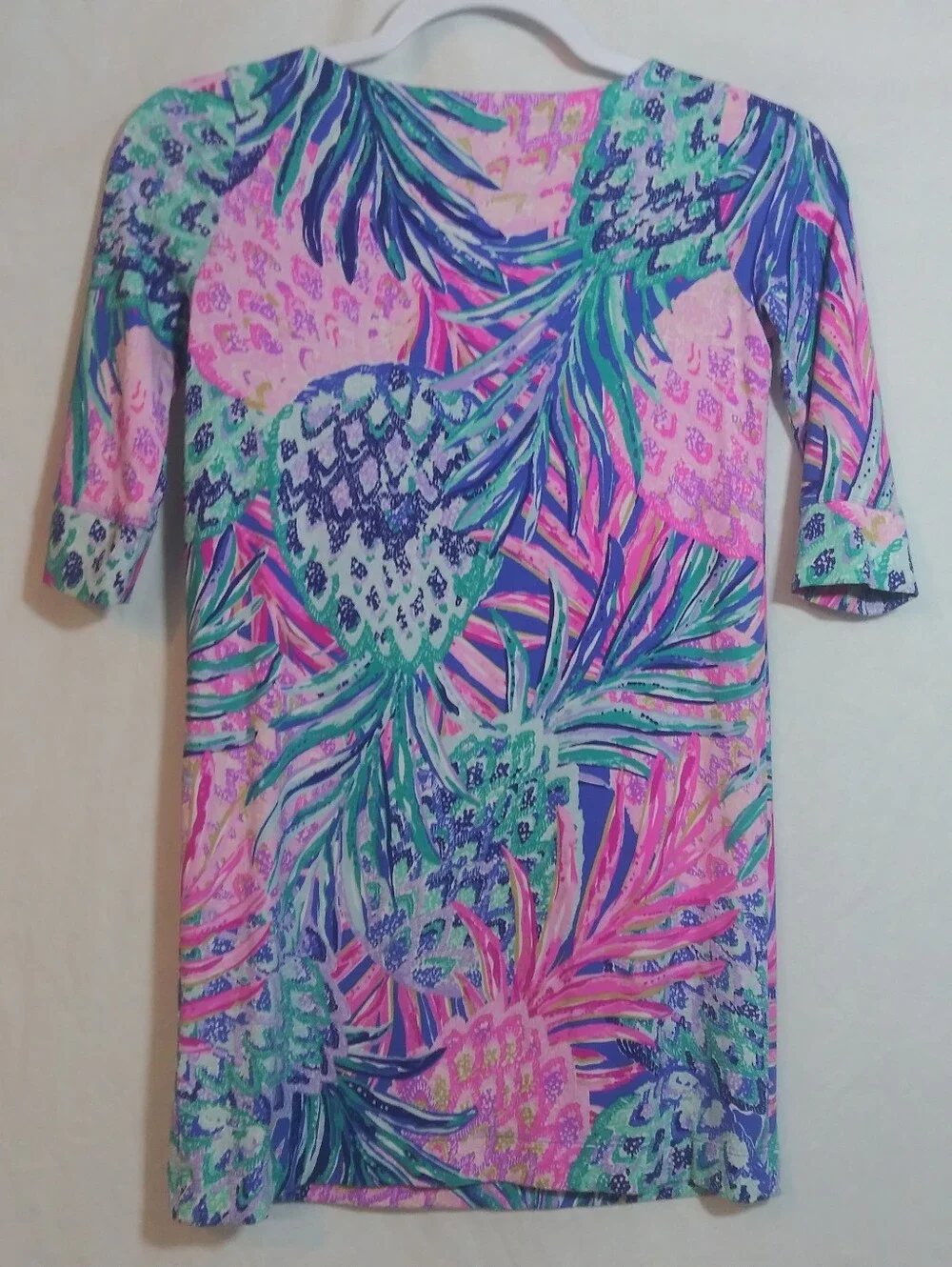 Lilly Pulitzer Girls Sophie UPF 50+ Long Sleeve Dress Gypset Paradise Sz L 8-10